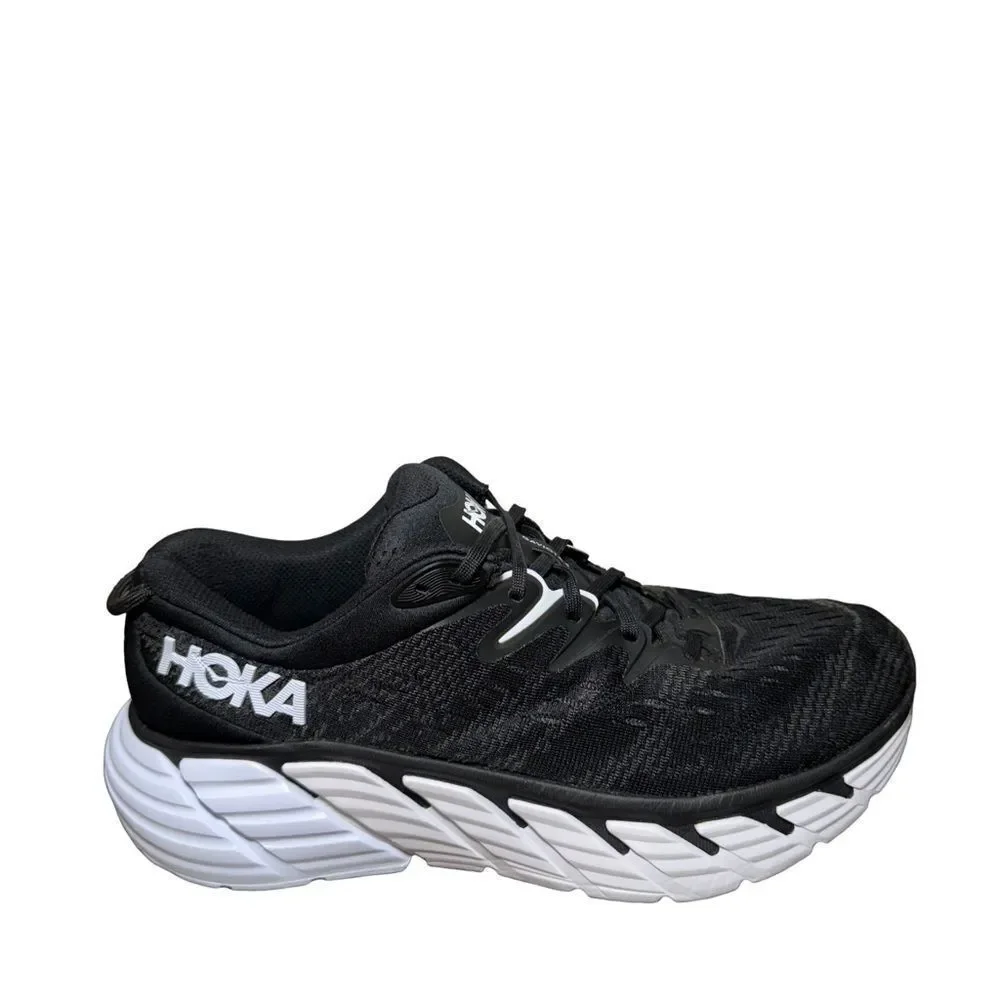 Hoka Men's Gaviota 4 Black and White Athletic Shoes size 9.5 B
